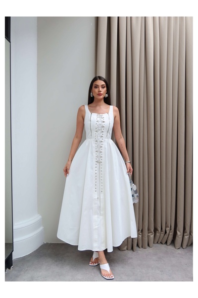 ESRAHELVACI Zipper Detailed Long Dress