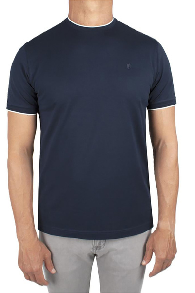 FORMENTİ Tricou pentru bărbați, cu mânecă scurtă, 100% bumbac, 1543 bleumarin...