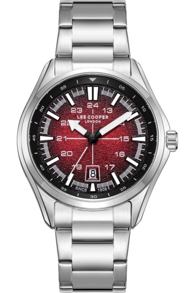 Lee Cooper LC08200.380 ceas de modă pentru bărbați, roșu