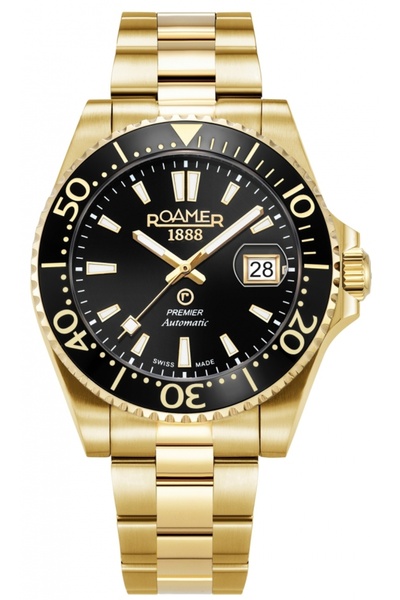 Roamer Ceas bărbătesc 986983 48 85 21 — auriu, ceas sport de scufundări.