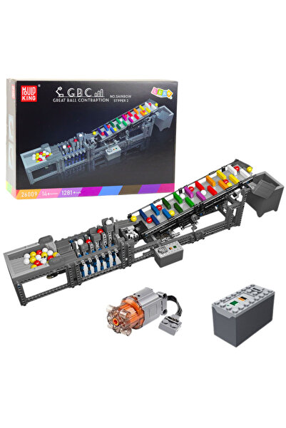 LeanToys Set de construcție Pistă cu bile cu motor electric 1281 piese.