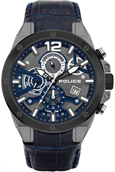 Police Unisex Adult Analogue Quartz Watch with Leather Strap PL15711JSUB.03