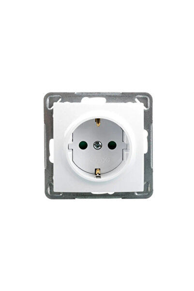 OSPEL IMPRESJA priză Schuko simplă cu elemente albe GP-1YSP/m/00