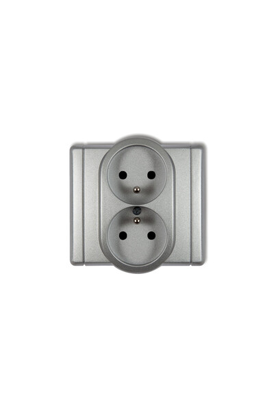 KARLIK Soclu dublu Flexi pentru gât cu/u metalic argintiu (7FGP-2z)