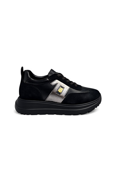 Süet ve Hakiki Deri Detaylı Kadın Sneaker