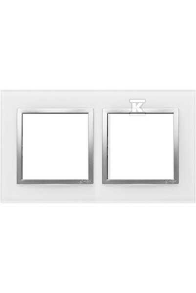 Kontakt-Simon Simon 54 Nature ramă din sticlă 2 ori, Silver Pearl DRN2/69