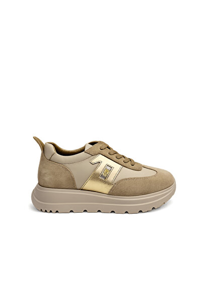 Süet ve Hakiki Deri Detaylı Kadın Sneaker