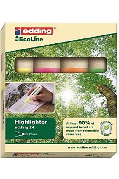Edding Evidențiator ecoline 2-5mm 4 culori