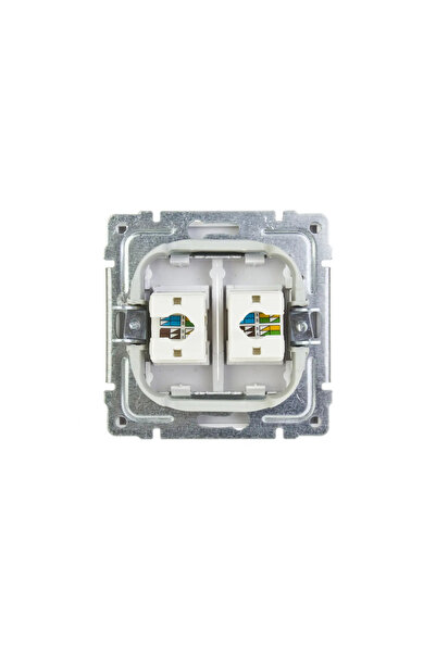 Kos Computer cu soclu dublu KOS66 2 x RJ45 alb (660467)
