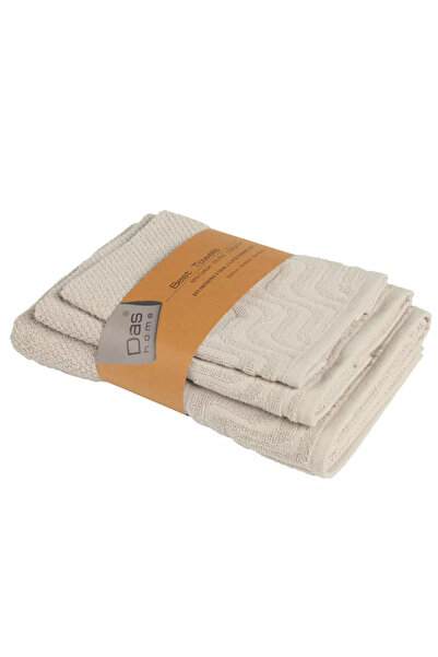 Das Home Σετ 3 μονόχρωμων πετσετών (0879-0883) Best 95 - Μπεζ