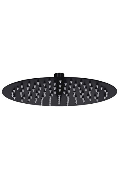 vidaxl Cap de duș rotund tip ploaie, negru, 25 cm, din oțel inoxidabil