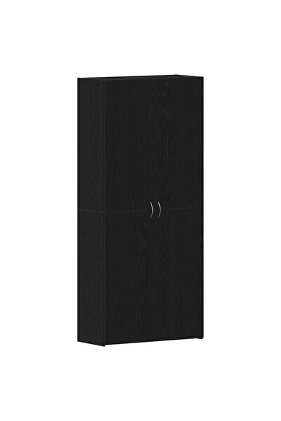 vidaxl Pantofar Negru 80 x 35.5 x 180 cm Lemn Compozit