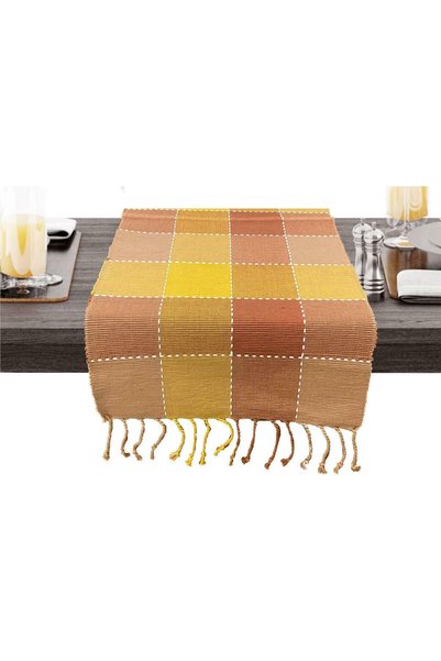 Linea Home Τραπεζοράνερ Βαμβακερό Ανάγλυφο Τερακότα 33 x 150 εκ.