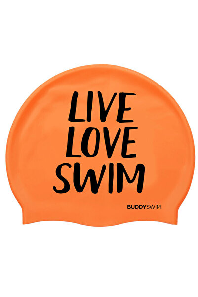 BuddySwim Πορτοκαλί σιλικονούχο σκουφάκι κολύμβησης ενηλίκων