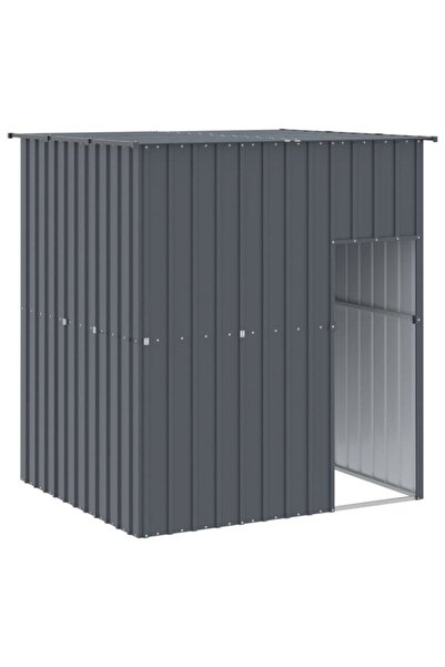 vidaxl Cușcă pentru câini cu acoperiș antracit 165 x 153 x 181 cm din oțel ga...