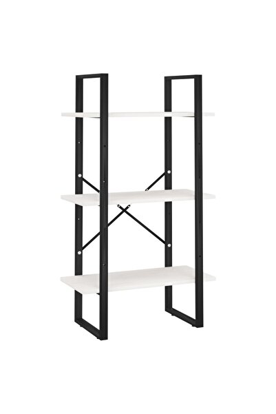 vidaxl Raft de depozitare, alb, 60x30x105 cm, lemn masiv de pin