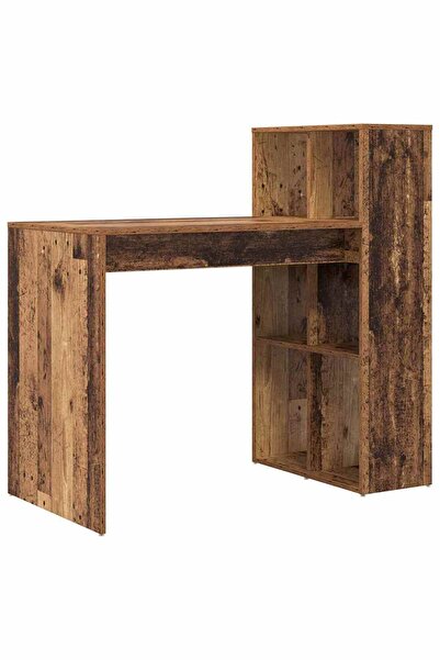 vidaxl Birou cu raft Lemn Vechi 108 x 55 x 103.5 cm Lemn compozit