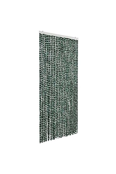 vidaxl Perdea anti-insecte, verde și alb, 100 x 220 cm, șenilă