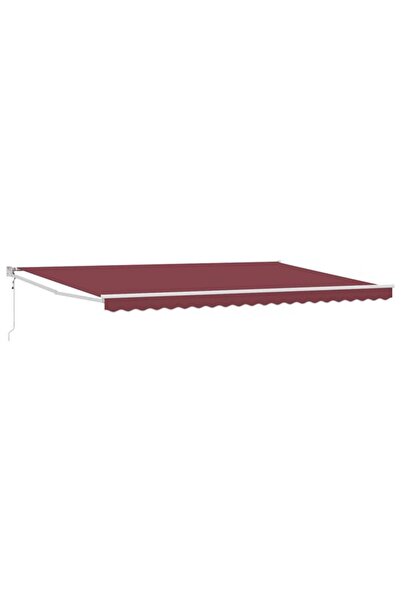 vidaxl Copertină retractabilă automată, bordo, 500 x 300 cm