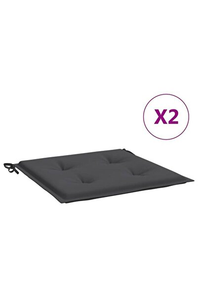 vidaxl Perne pentru scaune de grădină 2 buc. antracit 40 x 40 x 4 cm țesătură...