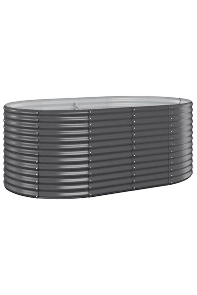 vidaxl Strat de grădină înălțat 175 x 100 x 68 cm din oțel galvanizat