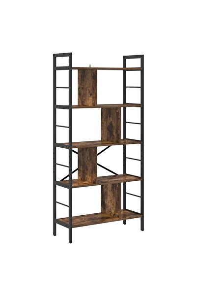vidaxl Raft pentru cărți Stejar fumuriu 75 x 30 x 156 cm Lemn compozit