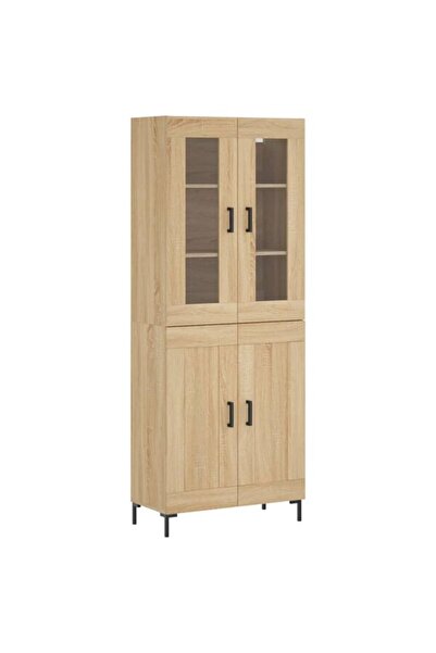 vidaxl Dulap înalt, stejar Sonoma, 69,5 x 34 x 180 cm, lemn compozit