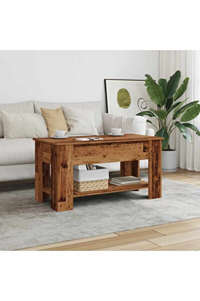 vidaxl Măsuță de cafea, Lemn vechi, 101x49x52 cm, lemn prelucrat