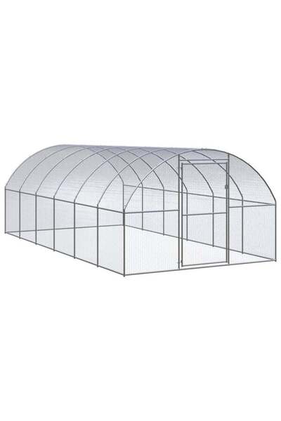 vidaxl Coteț de găini de exterior, 3 x 6 x 2 m, Oțel galvanizat