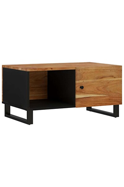 vidaxl Măsuță de cafea, 80x50x40 cm, lemn masiv acacia/lemn prelucrat