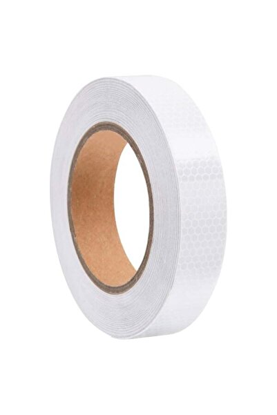 vidaxl Bandă reflectorizantă, albă, 2,5 cm x 20 m, PVC