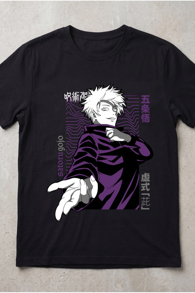 Silkensoul Jujutsu Kaisen Satoru Gojo Anime Printed Standard Fit Unisex T-Shirt
