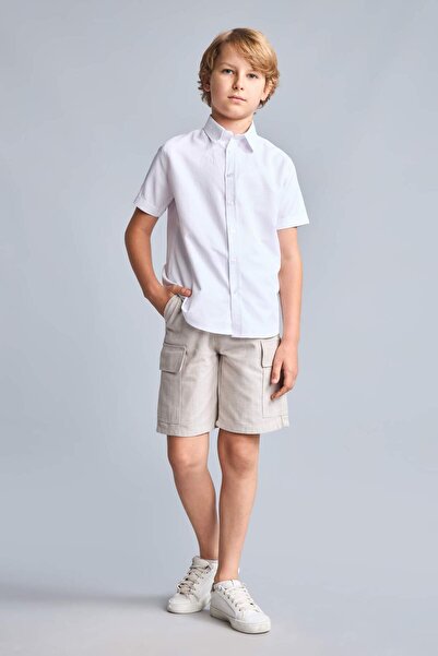 DeFacto Regular Fit Cotton Beige Shorts for Boys H7862A826Hs