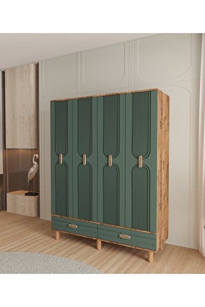 Teen & Bright VENÜS 4 KAPAKLI ÇEKMECELİ GARDIROP - TAMAMI MDF