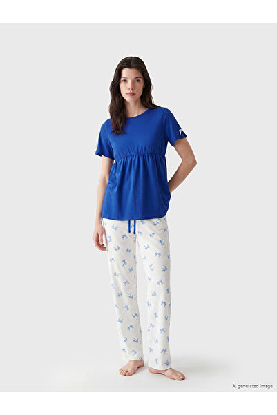 LC Waikiki Crew Neck Patterned Women's Pajama Set