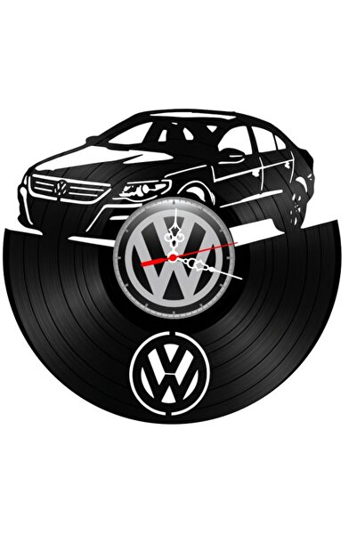 Volkswagen Ceas de perete decorativ din disc de vinil, Model auto Passat CC /...