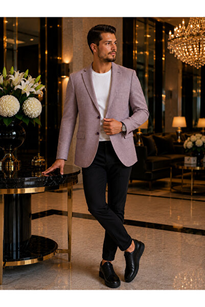 SELİM HAVAN Textured Blazer Stylish Casual Jacket 884