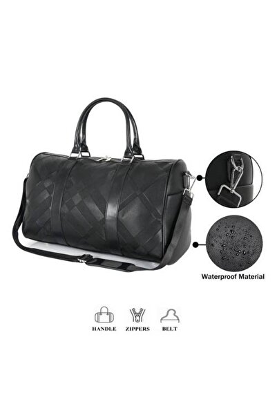 Assoda 18.5" Women's Stylish Leather Shoulder Bag Waterproof Black