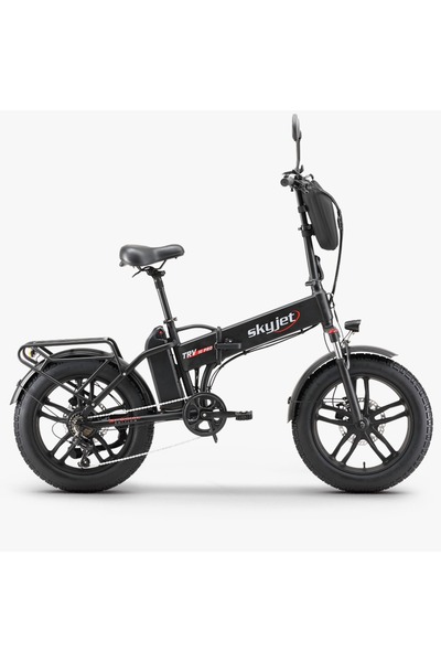 Skyjet TRVIII PRO W ÇİFT BATARYALI 1000W ELEKTRİKLİ BİSİKLET AYNA ÇANTA VE EL...