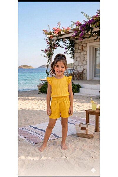ESKİŞEHİR YUMURCAK Girl's Muslim Fabric Top and Bottom Set