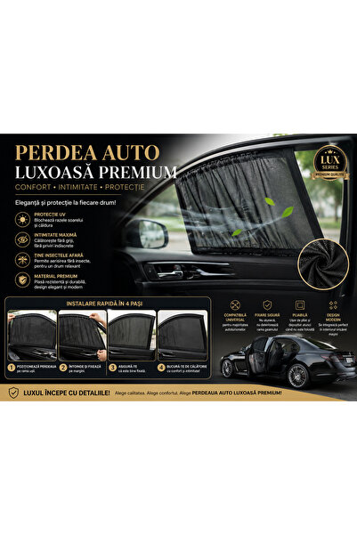 VERK Parasolar auto universal pentru lunetă, 2 bucăți, Protecție UV pentru copii și bebeluși, 80x60 cm, Negru