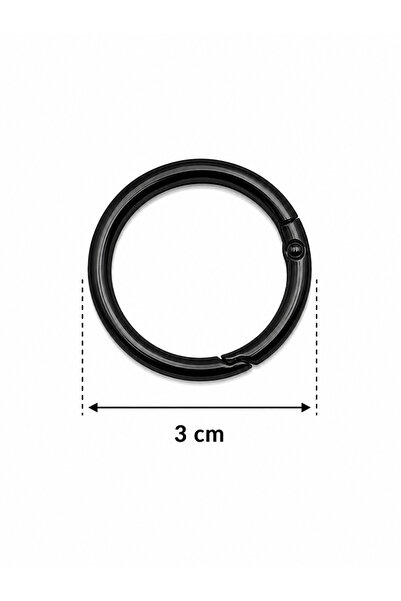 Kardelux Yaylı Mekanizmalı Metal Çanta Halkası (3cm çapında)