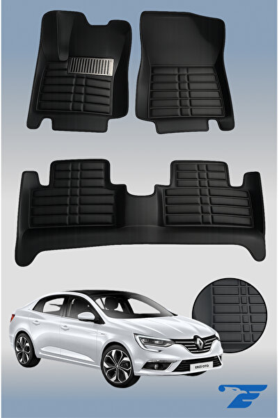 erzicar Megane 4 (2021-2024) - Yeni Nesil 8D Tam Havuzlu Diamond Siyah Eva Pa...
