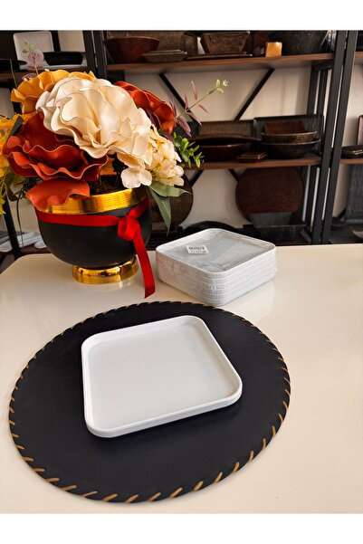 BARITCIOGLU Square Serving Plate 18 cm 6 Pieces