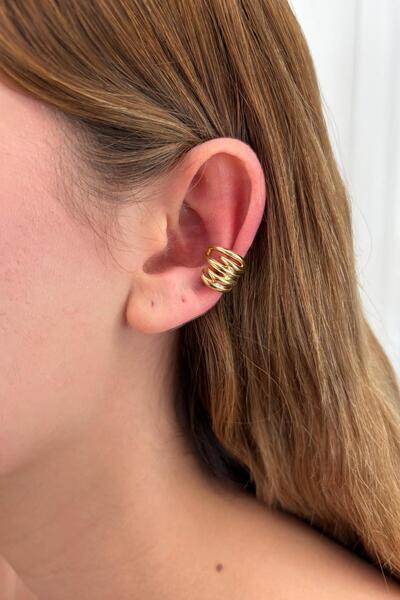 Charmist Çelik Sıkıştırmalı Wave Earcuff