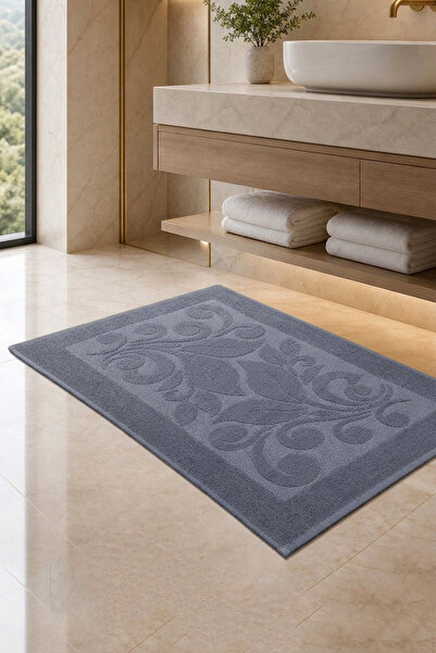 New Cotton Home Floral Premium 100% Cotton Jacquard Bath Foot Towel 50X70 cm ...