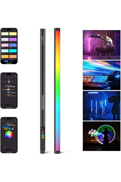 NEEWER RGB LED Video Light, 30W RGBWW Full Color Light Stick with 18 Scenes a...