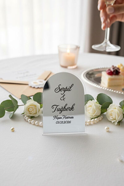 Hediyelen (15Adet) Söz-Nişan-Nikah Hediyesi Gümüş Aynalı Magnet