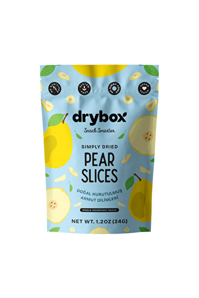 DRYBOX Natural Dried Pear Slices 34g – No Added Sugar, 100% Natural Soft Heal...