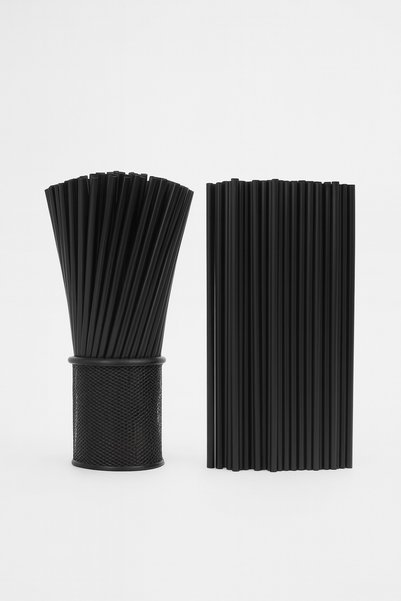 alenked Black Straws Frozen Cocktail Straws 100Pcs